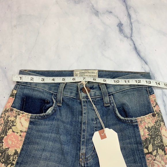 Current/Elliott Uneven Seamed Original Floral Jean - Picture 6 of 8